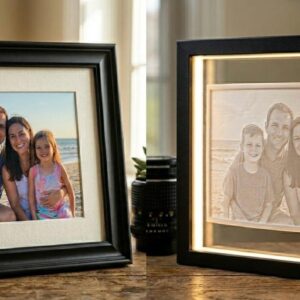 Custom 3D Printed Lithophane Frame Lamp